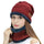 2PC Winter Beanie Hat & Neck Warmer Scarf Set – Fleece Lined Knit Skull Cap for Men & Women