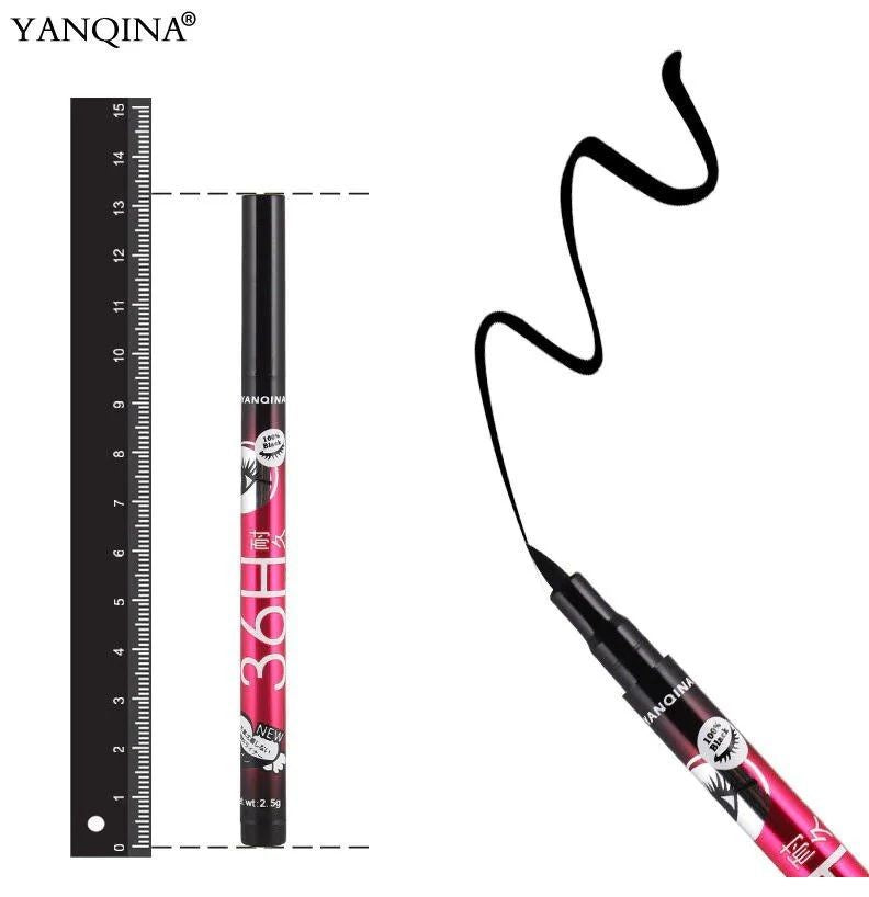 YANQINA Black Eyeliner Pencil – Waterproof, Long Lasting Professional Eye Liner