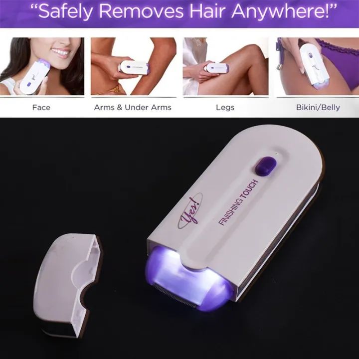YES Finishing Touch 2-in-1 USB Rechargeable Painless Hair Remover | Instant Hair Removal for Face, Arms, Legs & Body (Men & Women)