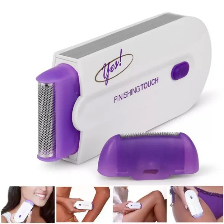 YES Finishing Touch 2-in-1 USB Rechargeable Painless Hair Remover | Instant Hair Removal for Face, Arms, Legs & Body (Men & Women)